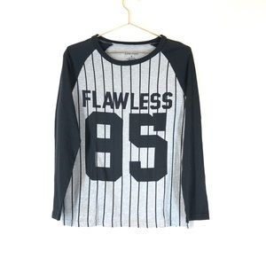 FLAWLESS raglan T-shirt quarter length sleeve S
